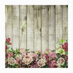 Floral Wood Wall Medium Glasses Cloth (2-side) by snowwhitegirl