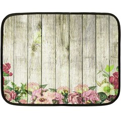 Floral Wood Wall Fleece Blanket (mini) by snowwhitegirl