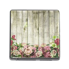 Floral Wood Wall Memory Card Reader (square 5 Slot)