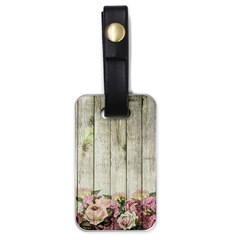 Floral Wood Wall Luggage Tags (one Side)  by snowwhitegirl