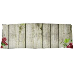 Floral Wood Wall Body Pillow Case (dakimakura) by snowwhitegirl