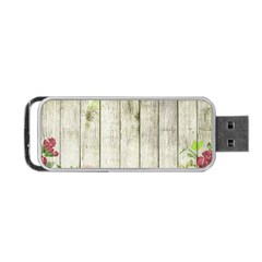 Floral Wood Wall Portable Usb Flash (one Side) by snowwhitegirl