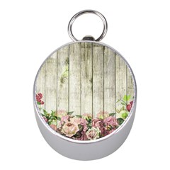 Floral Wood Wall Mini Silver Compasses by snowwhitegirl