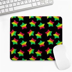 Ombre Glitter Pink Green Star Pat Large Mousepads by snowwhitegirl