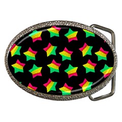 Ombre Glitter Pink Green Star Pat Belt Buckles by snowwhitegirl