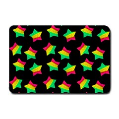 Ombre Glitter Pink Green Star Pat Small Doormat  by snowwhitegirl