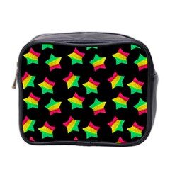 Ombre Glitter Pink Green Star Pat Mini Toiletries Bag (two Sides) by snowwhitegirl