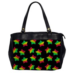 Ombre Glitter Pink Green Star Pat Oversize Office Handbag by snowwhitegirl