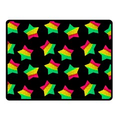 Ombre Glitter Pink Green Star Pat Fleece Blanket (small) by snowwhitegirl