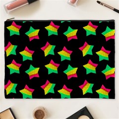 Ombre Glitter Pink Green Star Pat Cosmetic Bag (xxxl) by snowwhitegirl