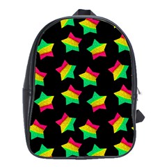 Ombre Glitter Pink Green Star Pat School Bag (xl) by snowwhitegirl