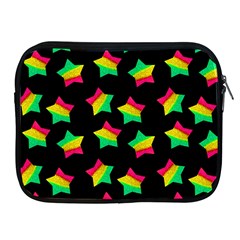 Ombre Glitter Pink Green Star Pat Apple Ipad 2/3/4 Zipper Cases by snowwhitegirl