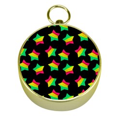 Ombre Glitter Pink Green Star Pat Gold Compasses by snowwhitegirl