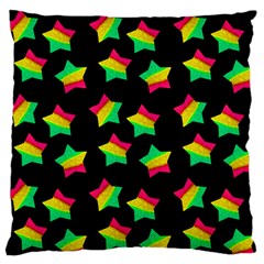 Ombre Glitter Pink Green Star Pat Standard Flano Cushion Case (one Side) by snowwhitegirl