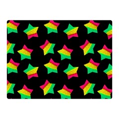 Ombre Glitter Pink Green Star Pat Double Sided Flano Blanket (mini)  by snowwhitegirl