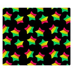 Ombre Glitter Pink Green Star Pat Double Sided Flano Blanket (small)  by snowwhitegirl