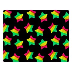 Ombre Glitter Pink Green Star Pat Double Sided Flano Blanket (large)  by snowwhitegirl