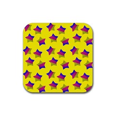 Ombre Glitter  Star Pattern Rubber Coaster (square)  by snowwhitegirl