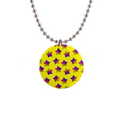 Ombre Glitter  Star Pattern 1  Button Necklace by snowwhitegirl