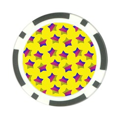 Ombre Glitter  Star Pattern Poker Chip Card Guard by snowwhitegirl