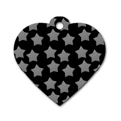 Silver Starr Black Dog Tag Heart (two Sides) by snowwhitegirl