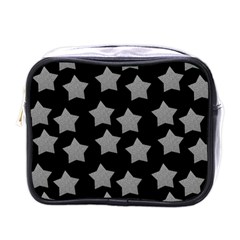 Silver Starr Black Mini Toiletries Bag (one Side) by snowwhitegirl