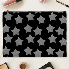 Silver Starr Black Cosmetic Bag (xxxl) by snowwhitegirl