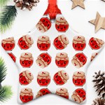 Kawaii Jam Jar Pattern Ornament (Star) Front