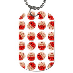 Kawaii Jam Jar Pattern Dog Tag (two Sides) by snowwhitegirl