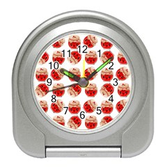 Kawaii Jam Jar Pattern Travel Alarm Clock by snowwhitegirl