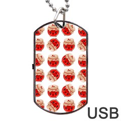 Kawaii Jam Jar Pattern Dog Tag Usb Flash (two Sides) by snowwhitegirl