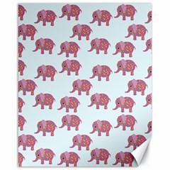 Pink Flower Elephant Canvas 16  X 20  by snowwhitegirl