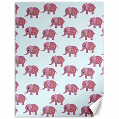 Pink Flower Elephant Canvas 18  X 24  by snowwhitegirl