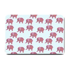 Pink Flower Elephant Small Doormat  by snowwhitegirl