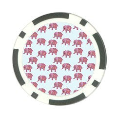 Pink Flower Elephant Poker Chip Card Guard by snowwhitegirl