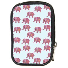 Pink Flower Elephant Compact Camera Leather Case by snowwhitegirl