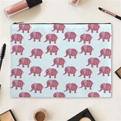 Pink Flower Elephant Cosmetic Bag (xl) by snowwhitegirl