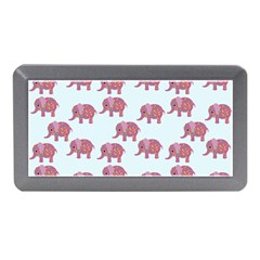 Pink Flower Elephant Memory Card Reader (mini) by snowwhitegirl