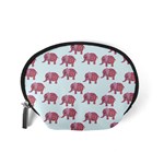 Pink Flower Elephant Accessory Pouch (Small) Back