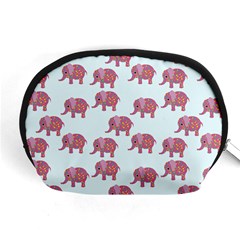 Pink Flower Elephant Accessory Pouch (medium) by snowwhitegirl