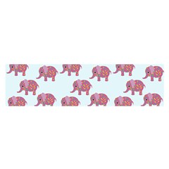 Pink Flower Elephant Satin Scarf (oblong) by snowwhitegirl