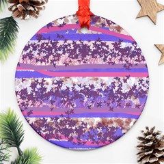 Abstract Pastel Pink Blue Ornament (round) by snowwhitegirl