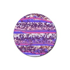 Abstract Pastel Pink Blue Rubber Coaster (round)  by snowwhitegirl