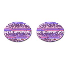 Abstract Pastel Pink Blue Cufflinks (oval) by snowwhitegirl