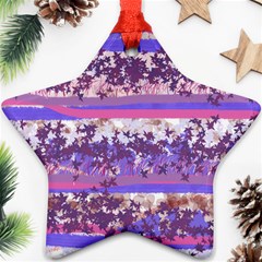 Abstract Pastel Pink Blue Star Ornament (two Sides) by snowwhitegirl