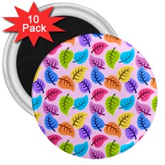 Colorful Leaves 3  Magnets (10 Pack)  by snowwhitegirl