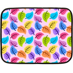 Colorful Leaves Double Sided Fleece Blanket (mini)  by snowwhitegirl