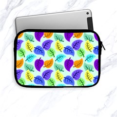 Colorful Leaves Blue Apple Ipad Mini Zipper Cases by snowwhitegirl