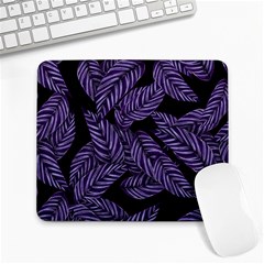 Tropical Leaves Purple Large Mousepads by snowwhitegirl