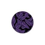 Tropical Leaves Purple Golf Ball Marker (10 pack) Front